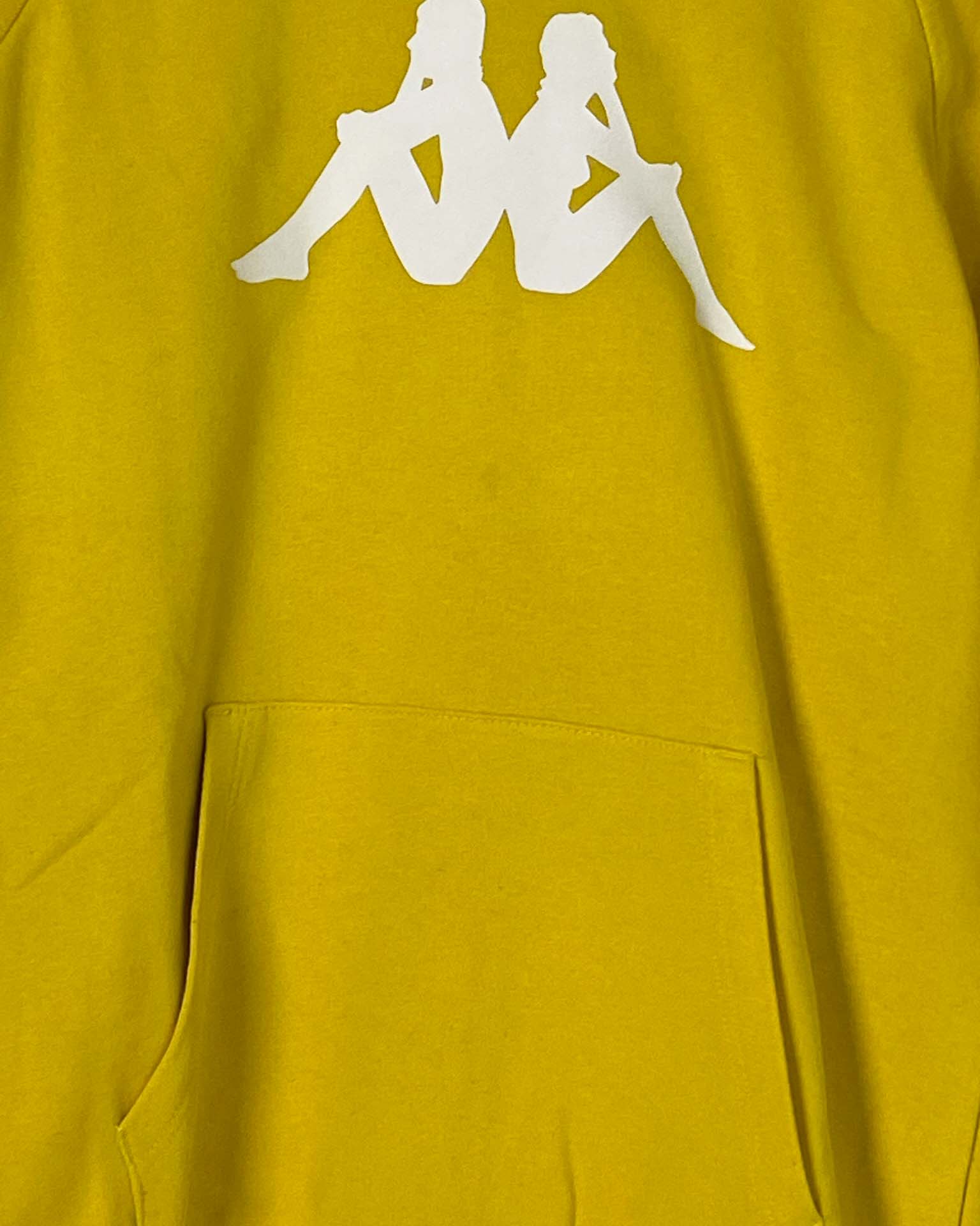 Kappa Felpa Gialla Logo Multicolor Size XS