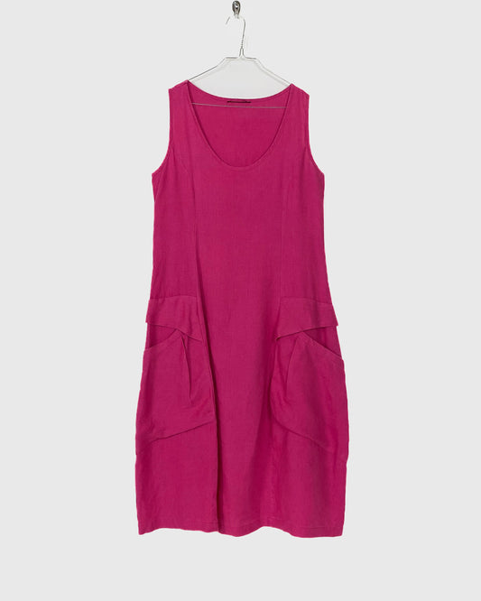 Vestito Fucsia con Tasconi Taglia XL