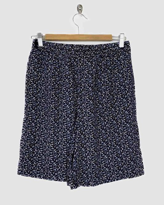 Shorts Fantasia a Fiori con Elastico Taglia M/L