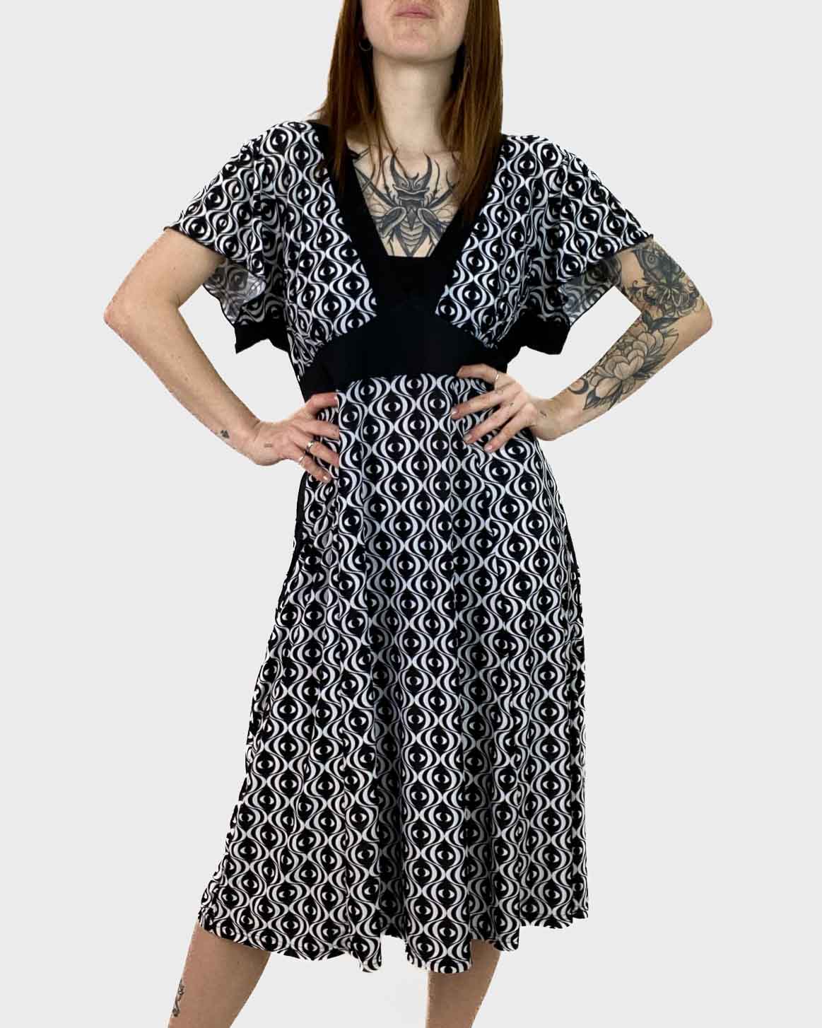 Biaggini Vestito Svasato con Fantasia Taglia 2XL