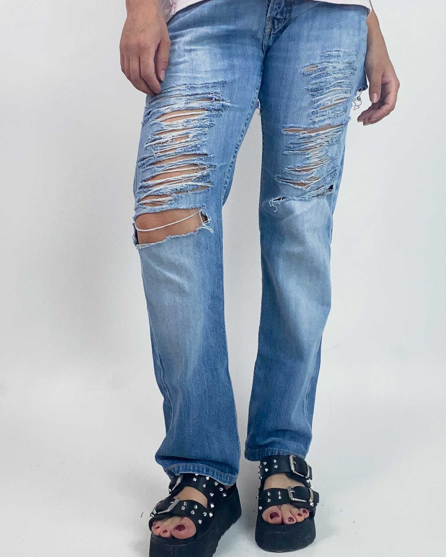 Lee -Jeans Rework and Destroy Taglia 44