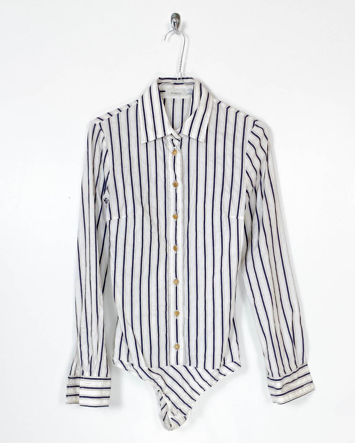 Pinko Camicia Body con Bottoni Gioiello Taglia 40