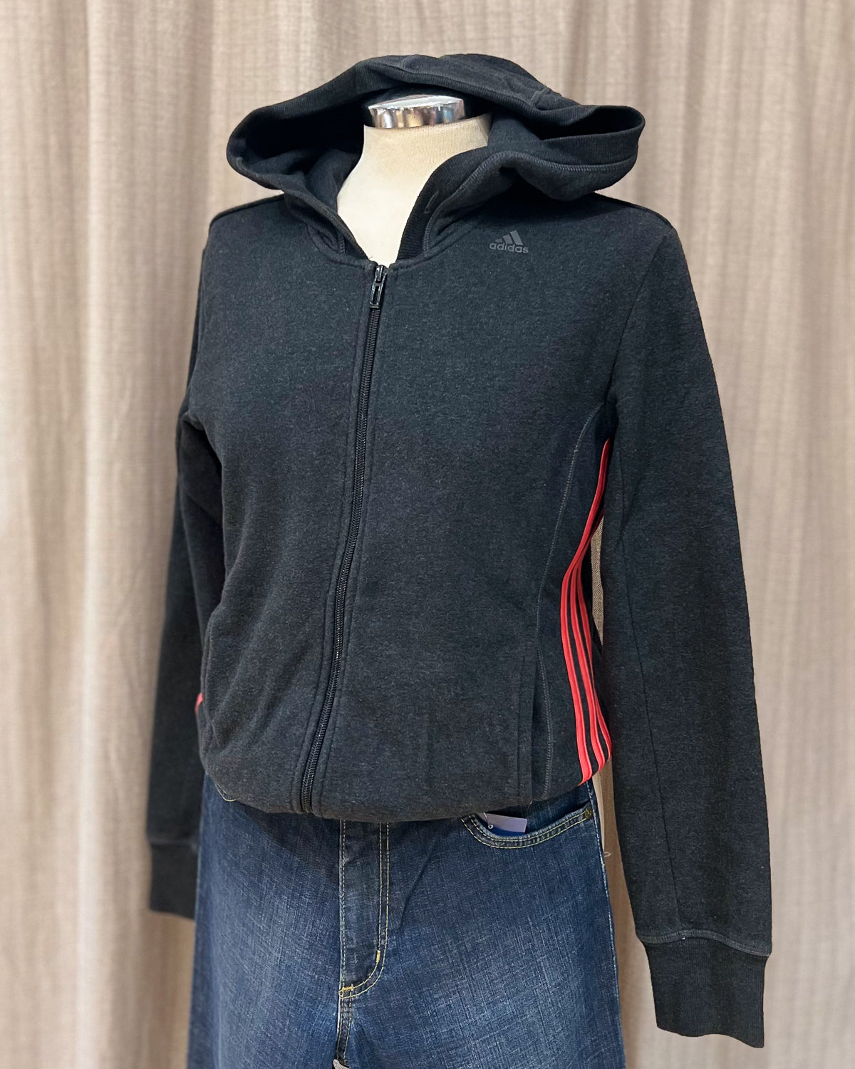 Adidas - Felpa Con Zip Taglia S