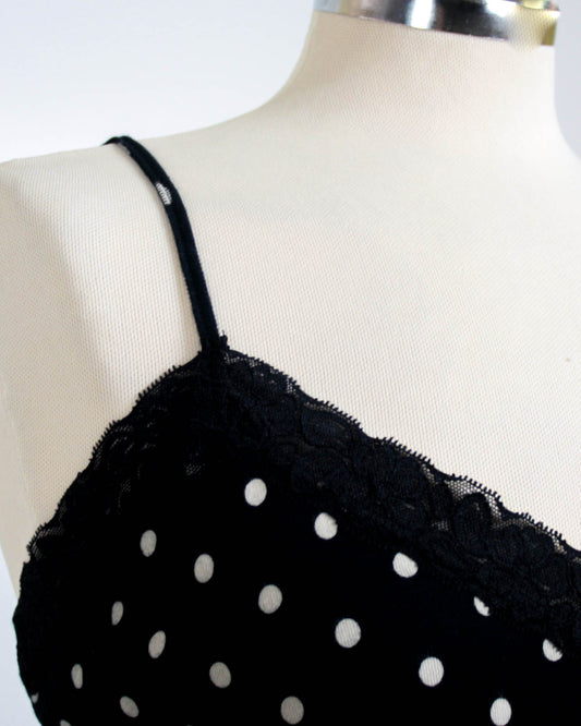 Top A Pois Con Ricamo Taglia M