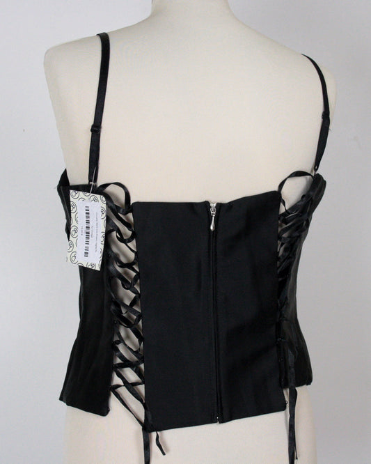 Corsetto Nero Con Ricami Taglia XL