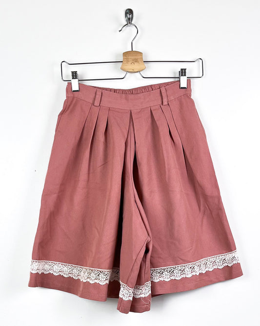 Shorts High Waist Con Ricami Taglia M