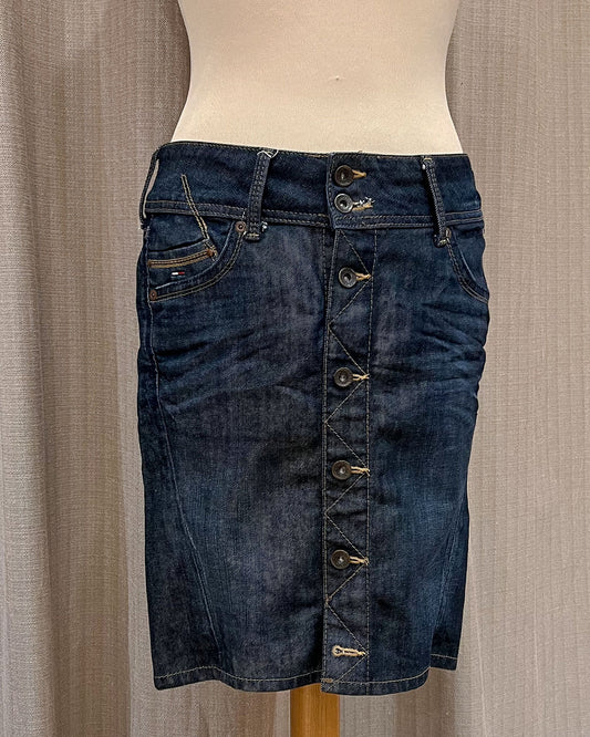 Gonna In Denim Con Bottoni - L