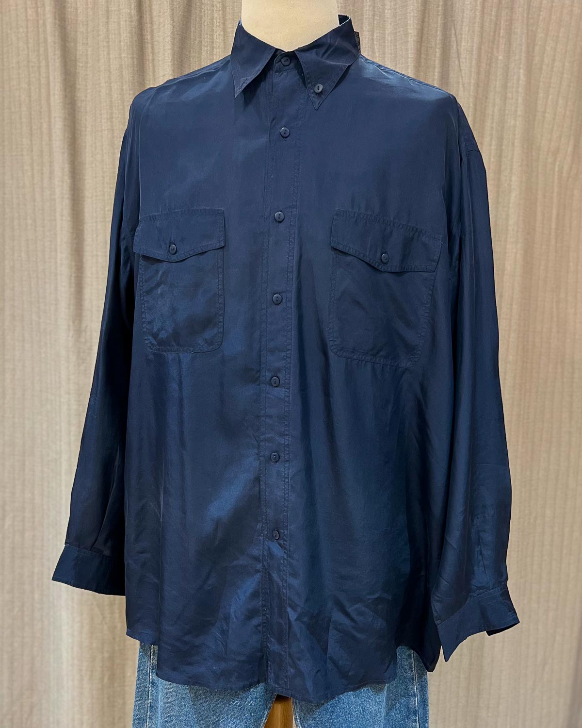 Camicia Basic In Pura Seta - L