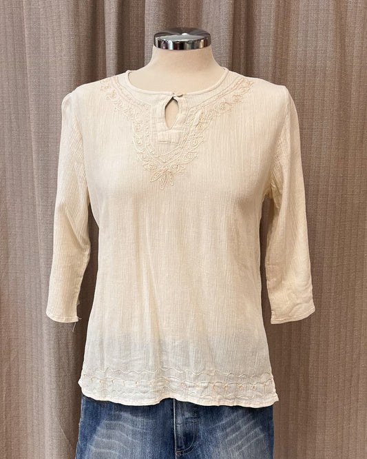 Blusa Vintage Con Ricami - M