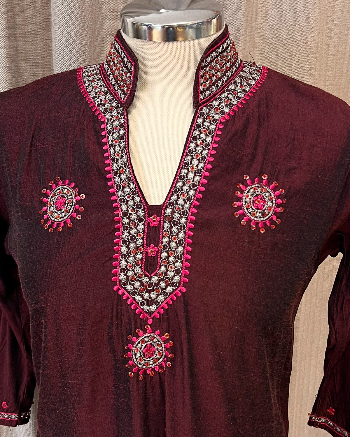 Blusa Vintage Con Applicazioni - S