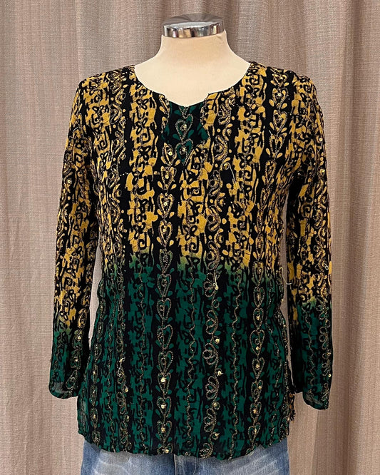 Blusa Vintage A Fantasia Etnica - M
