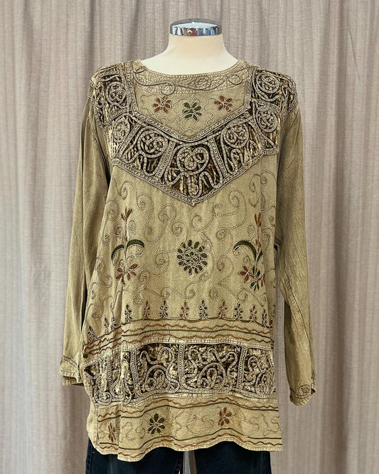 Blusa Vintage Etnica Oversize - L