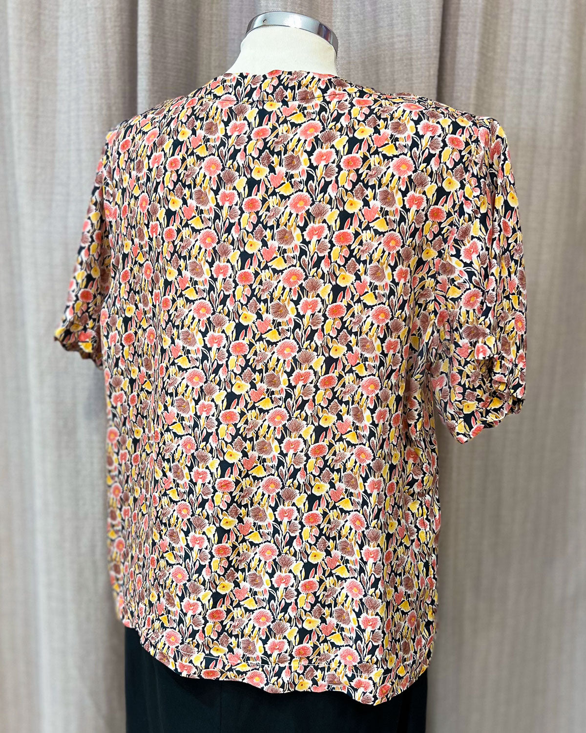 Blusa A Fiori In Seta Pura - L