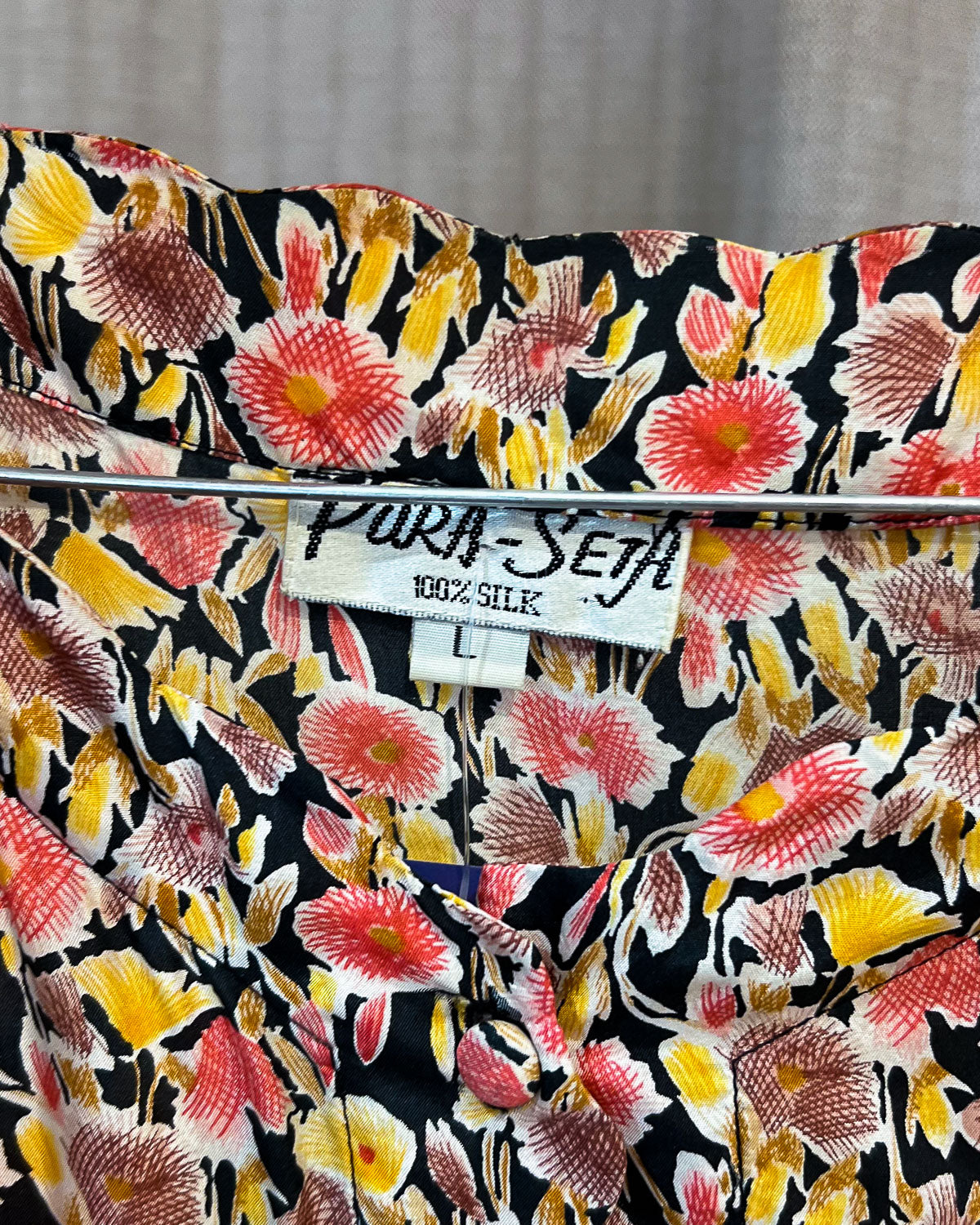 Blusa A Fiori In Seta Pura - L