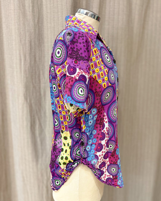 Blusa A Fantasia Decorativa Vintage - M