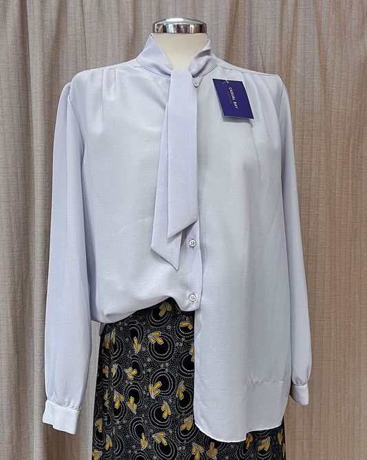 Blusa Con Cravattino monocolore - L