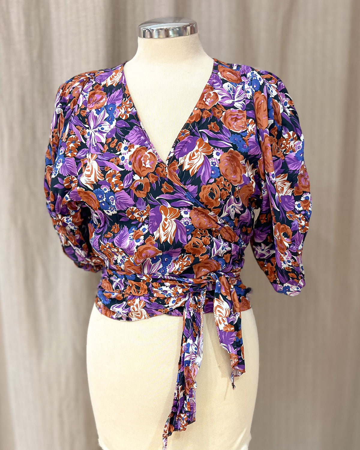 Camicia Crop A Fiori - S