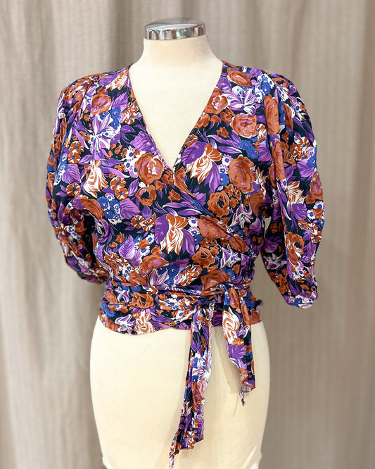 Camicia Crop A Fiori - S