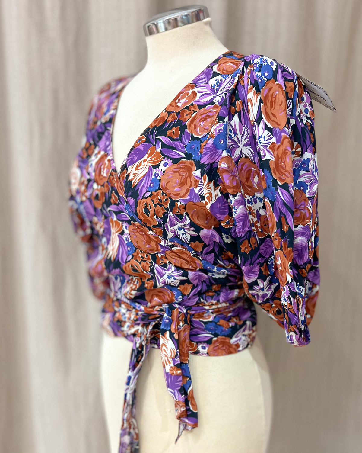 Camicia Crop A Fiori - S