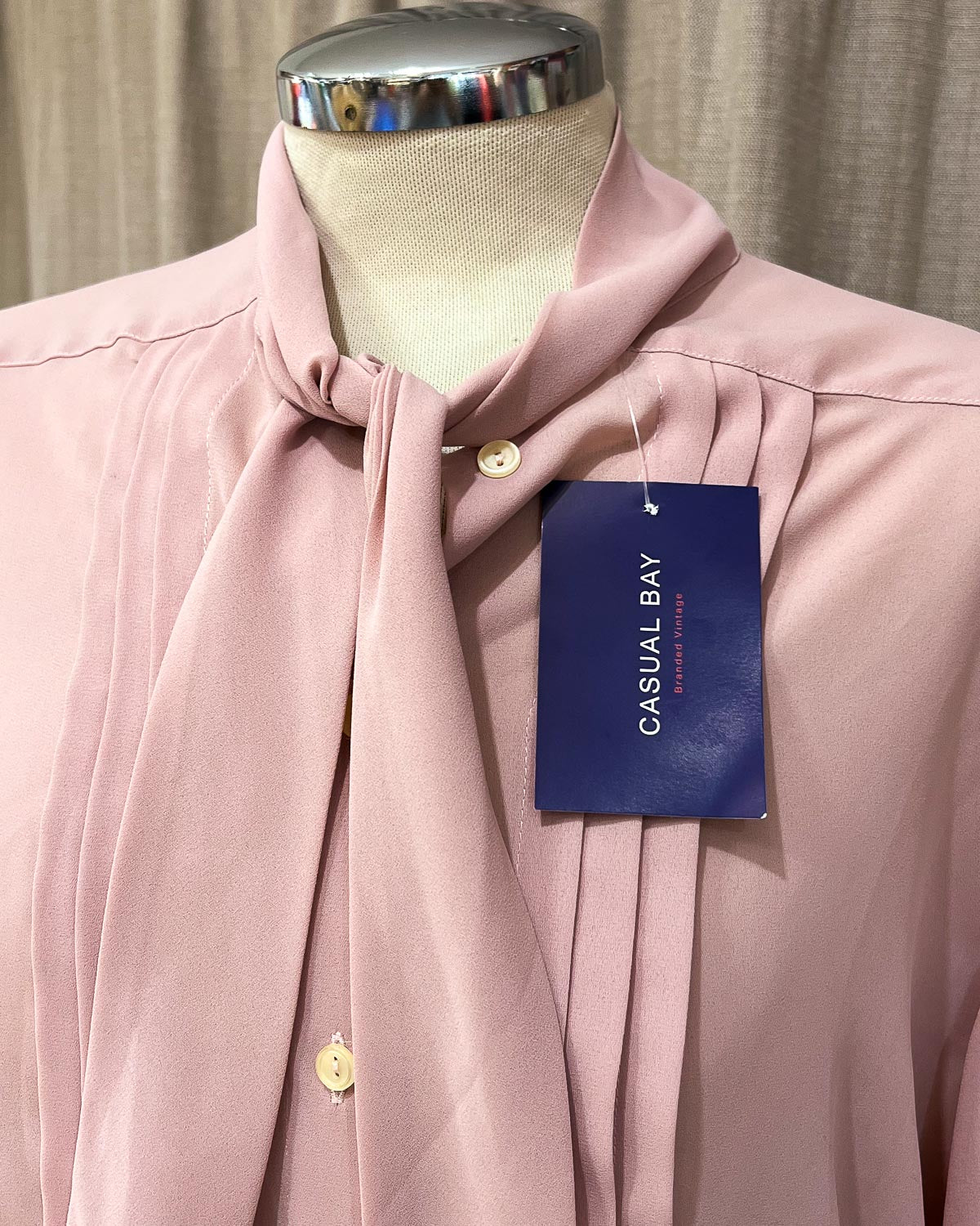 Blusa Monocolore Con Cravattino - L
