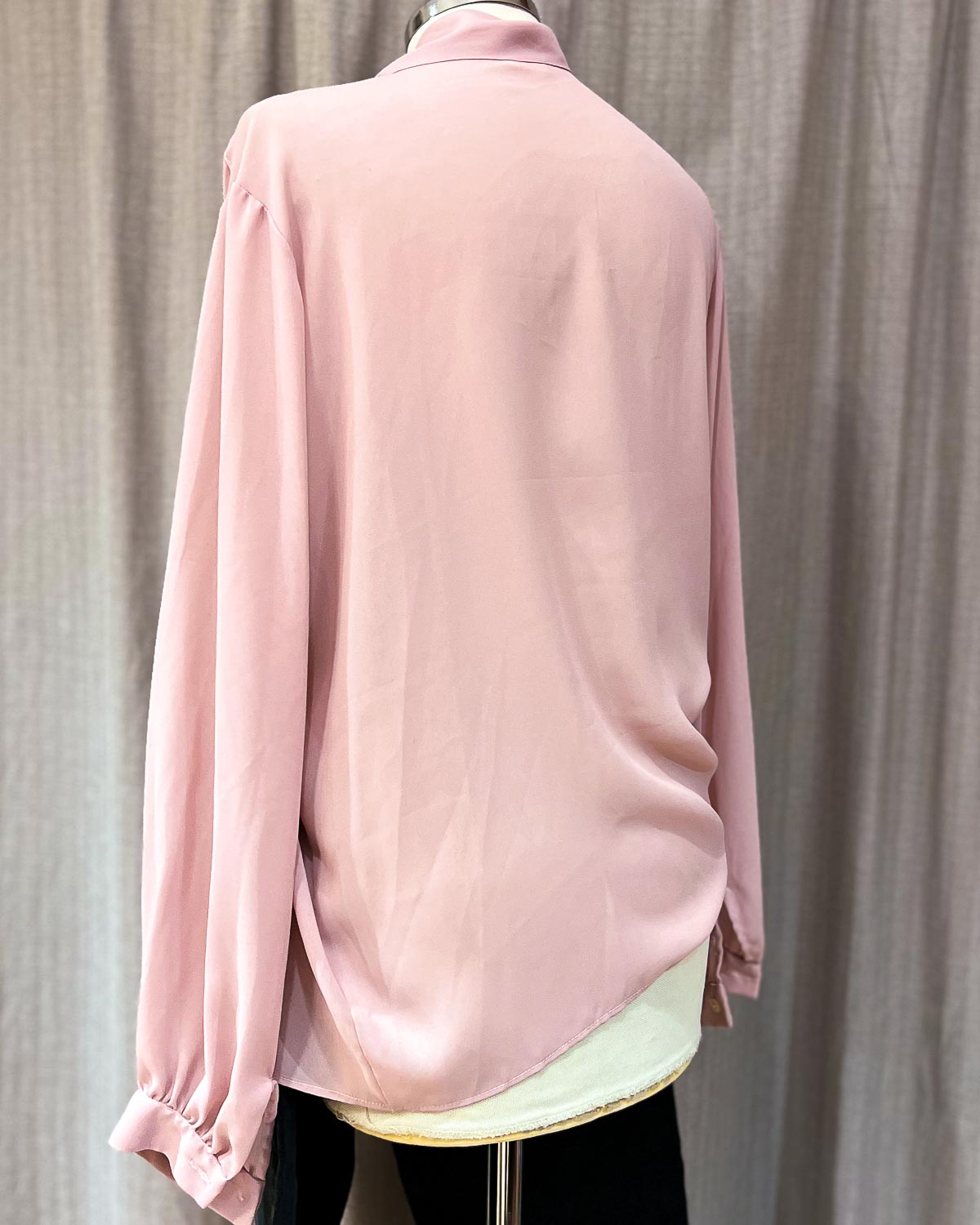 Blusa Monocolore Con Cravattino - L