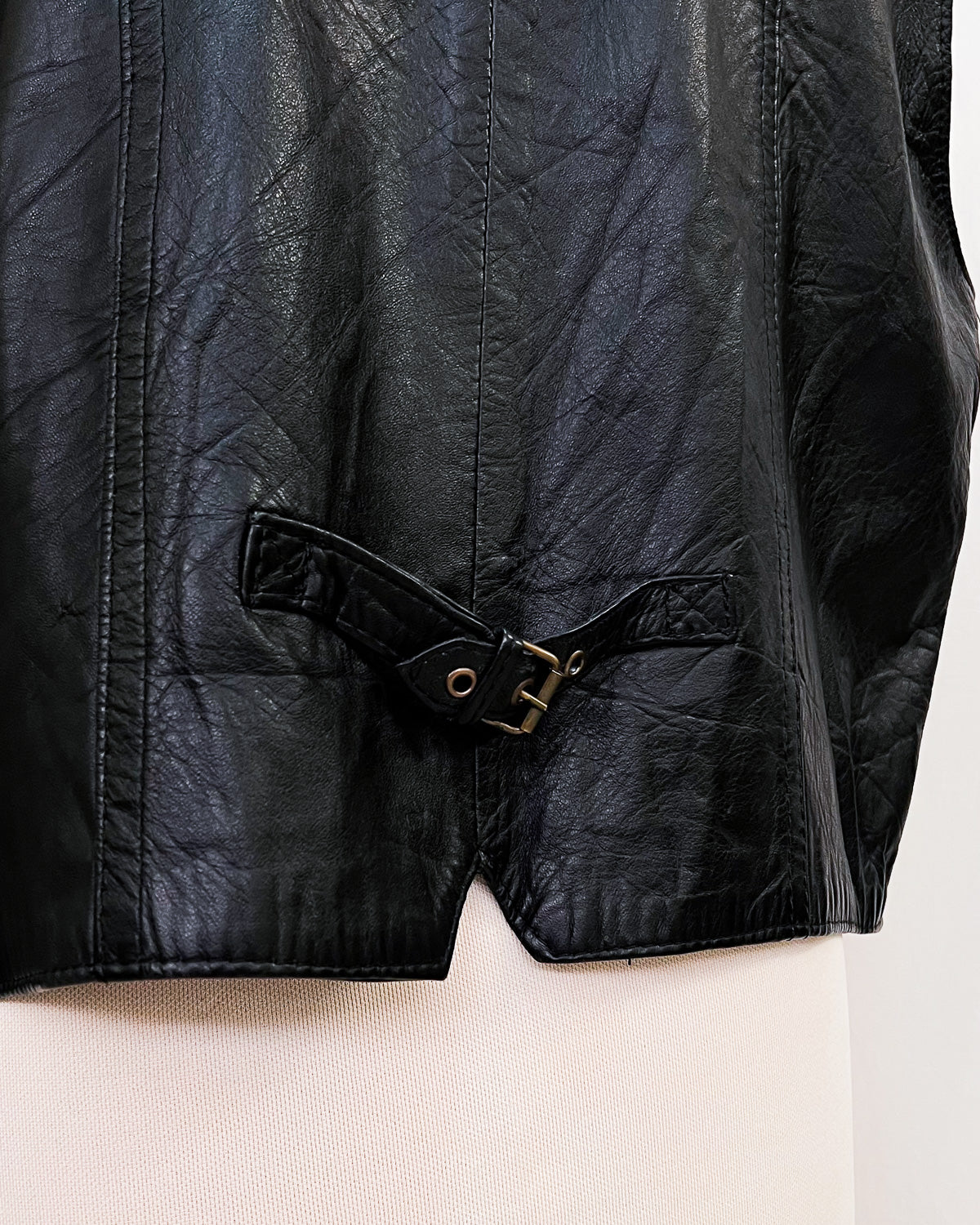 Gilet Vintage In Vera Pelle - 2XL