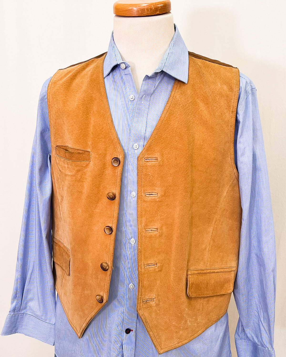 Gilet Vintage In Vera Pelle - M