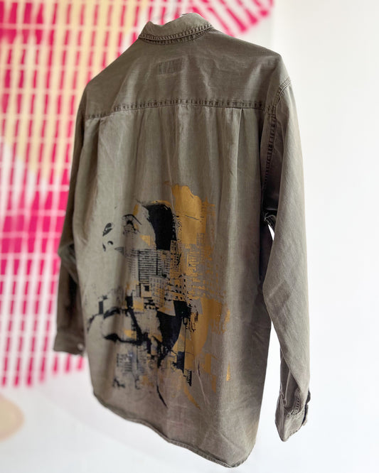 Camicia Vintage Olive Green  M