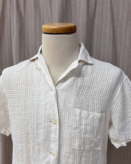 Camicia Vintage In Lino Traforata - M/L