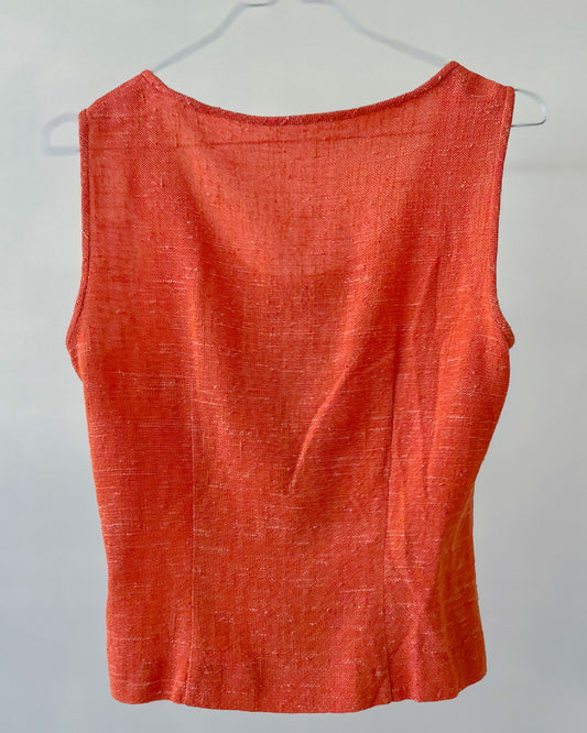 Gilet Vintage Misto Lino - S