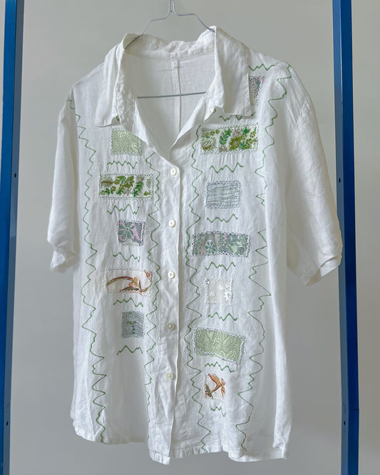 Camicia Vintage Con Ricami E Applicazioni - L