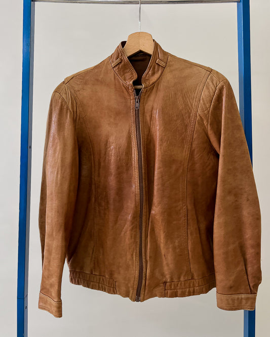 Giacca In Vera Pelle Vintage - L