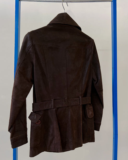Trench In Vera Pelle Vintage - S