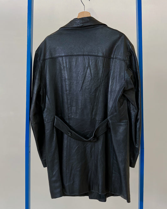Trench Lungo In Vera Pelle Vintage - M/L