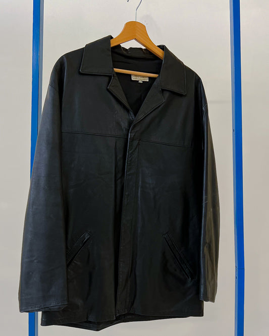 Giacca In Pelle Vintage Oversize - L