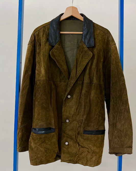 Trench Lungo In Vera Pelle Vintage - L