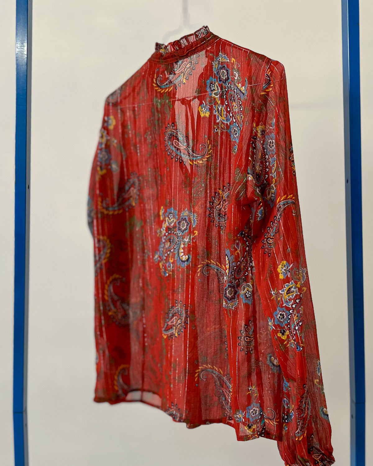 Camicia A Fantasia Semi Trasparente - M