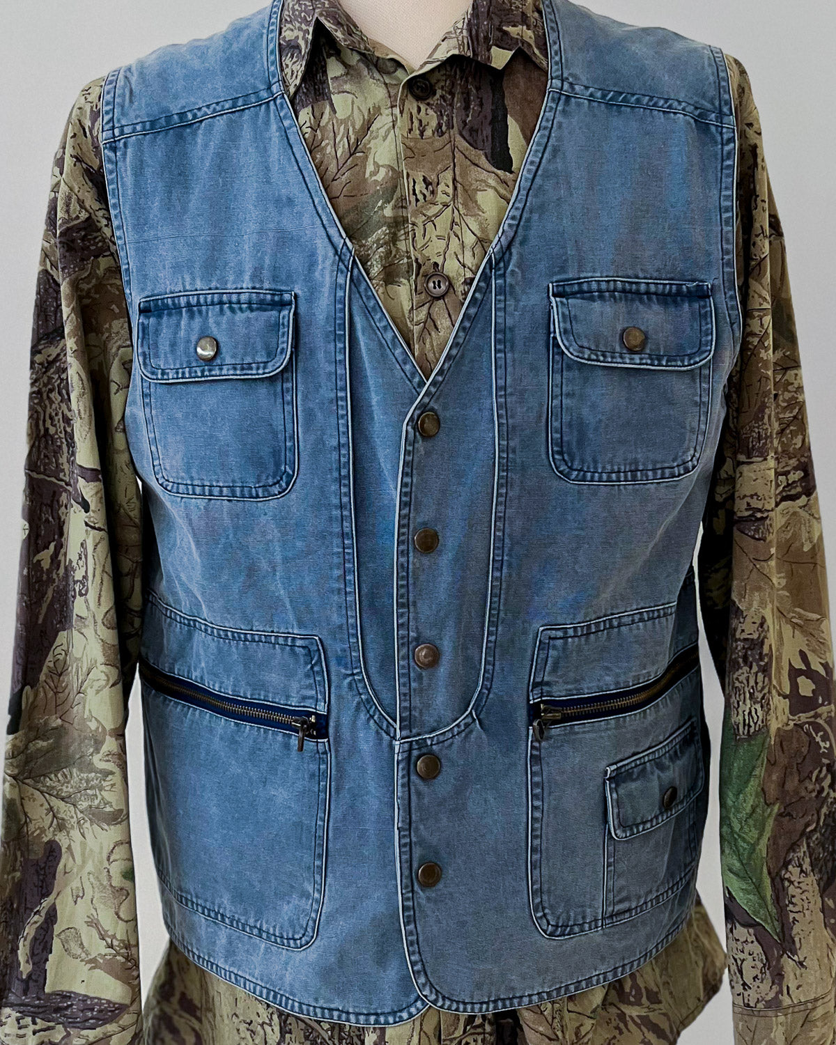 Gilet In Denim Vintage - M