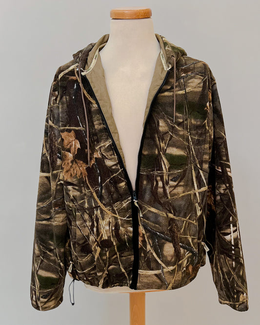 Giacca In Pile Vintage Camo - L