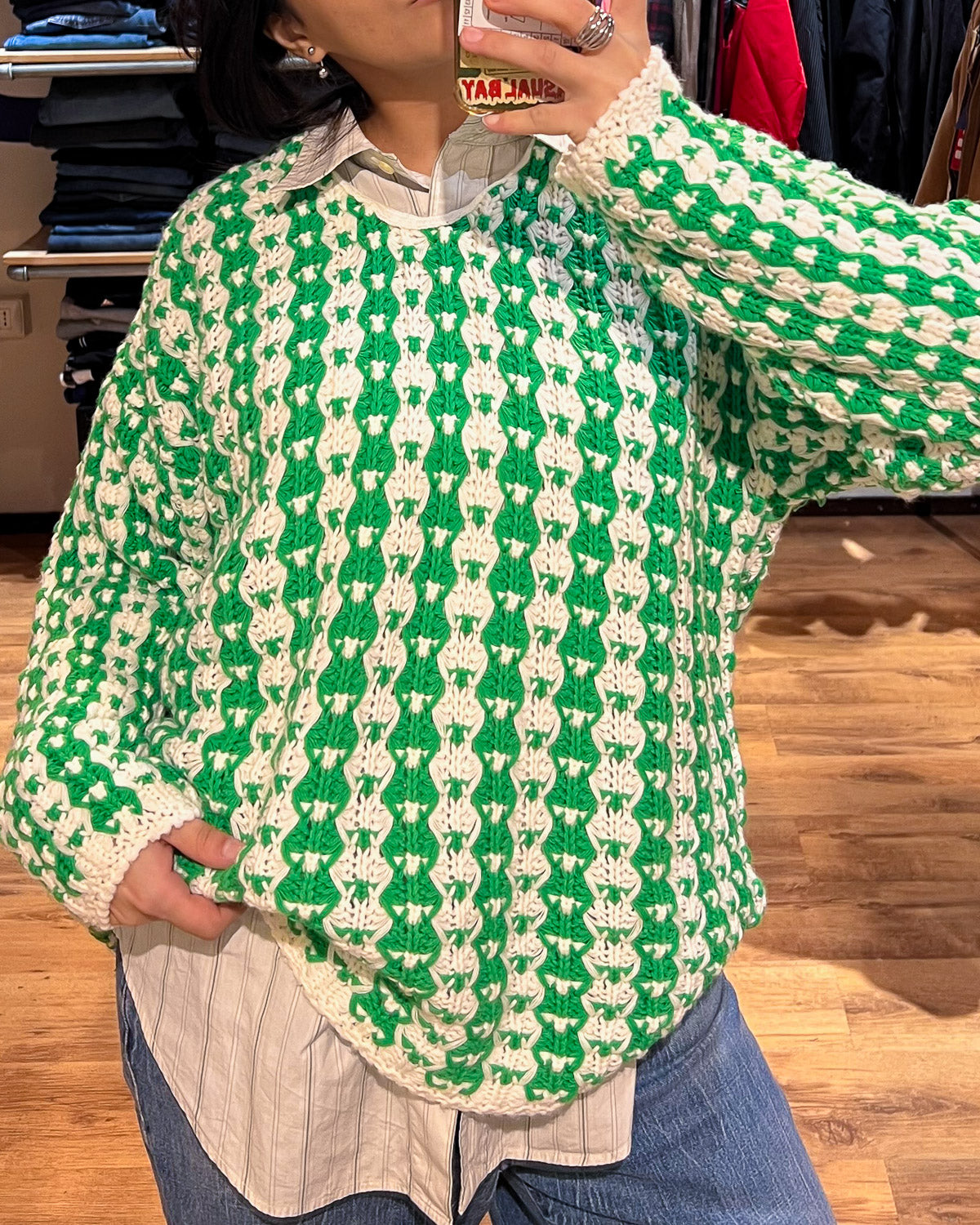 Maglione Lavorato a Maglia Handmade - L