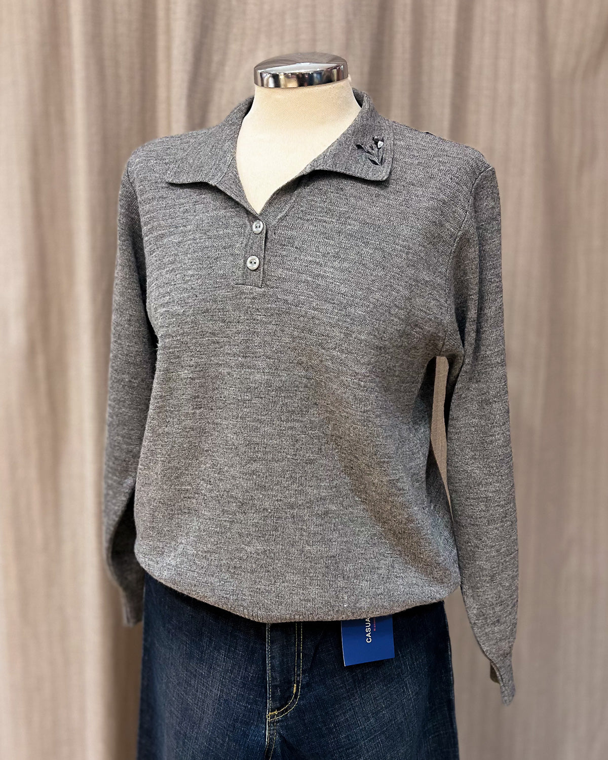 Maglione Misto Lana Con Ricamo - M