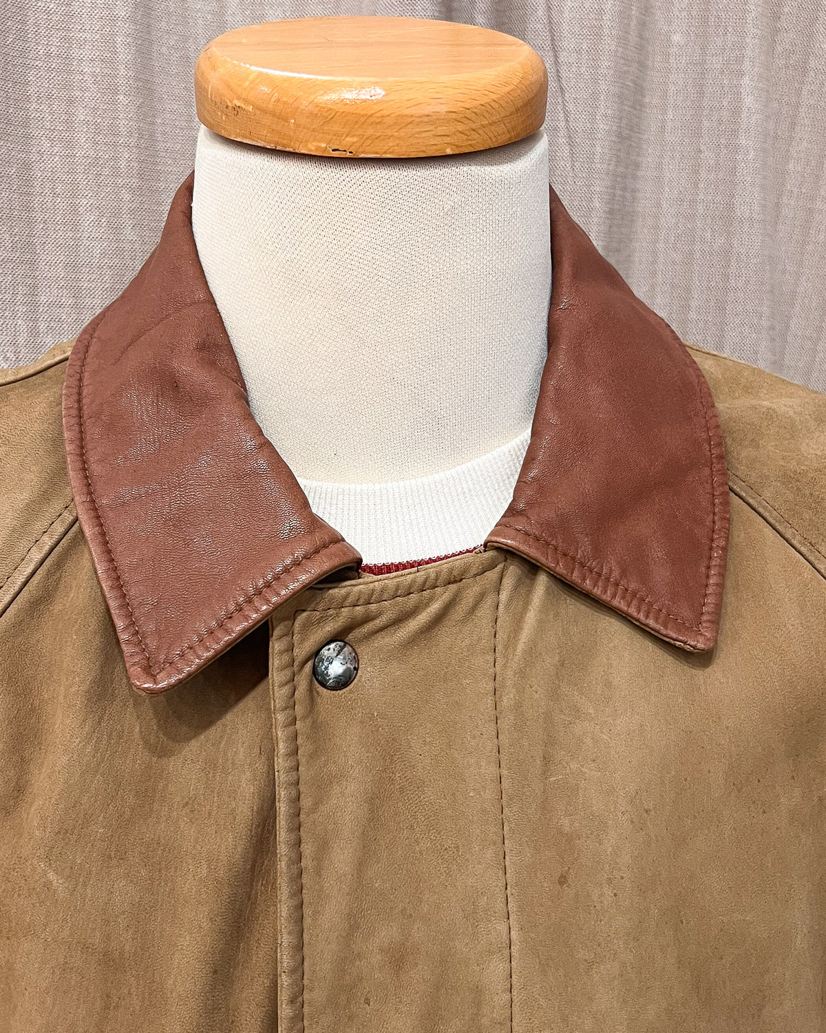 Giaccone In Pelle Con Interno Scozzese - XL