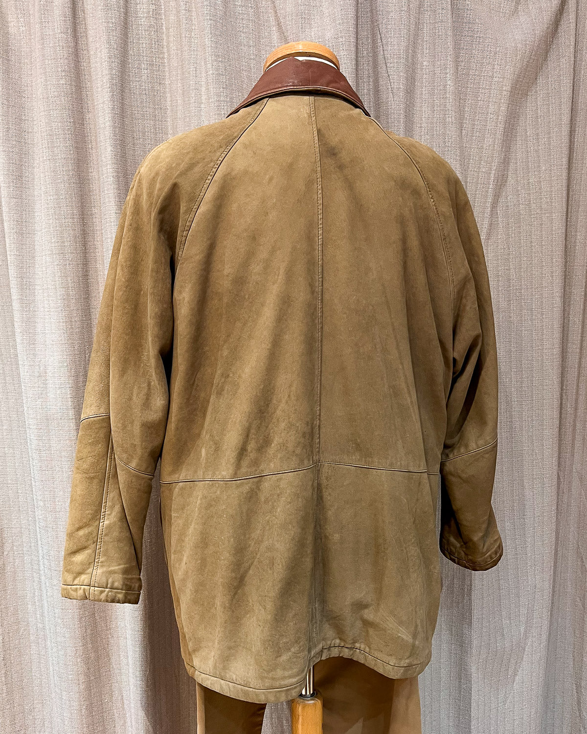 Giaccone In Pelle Con Interno Scozzese - XL