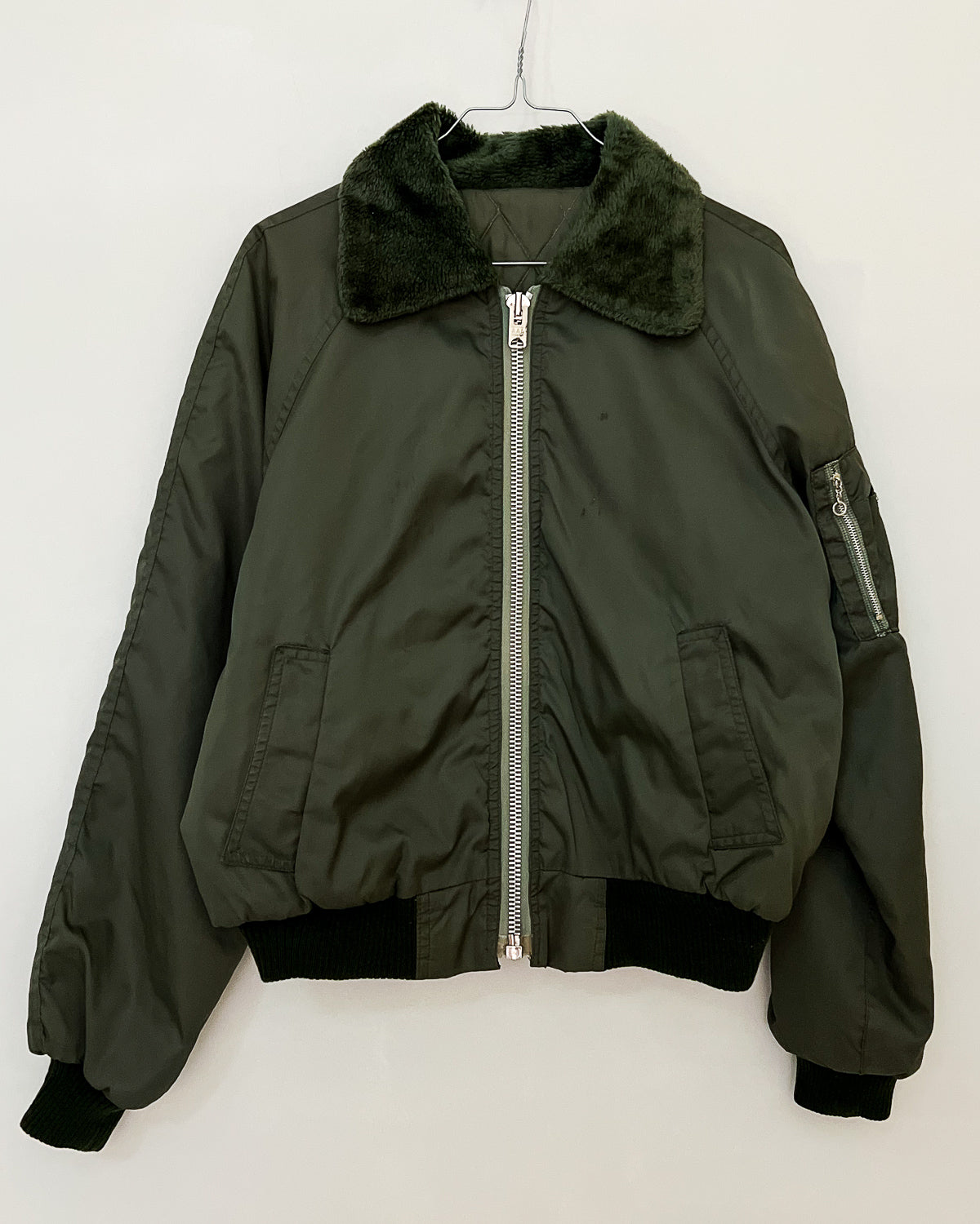 Bomber Vintage Con Pelliccia - M