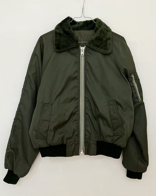 Bomber Vintage Con Pelliccia - M