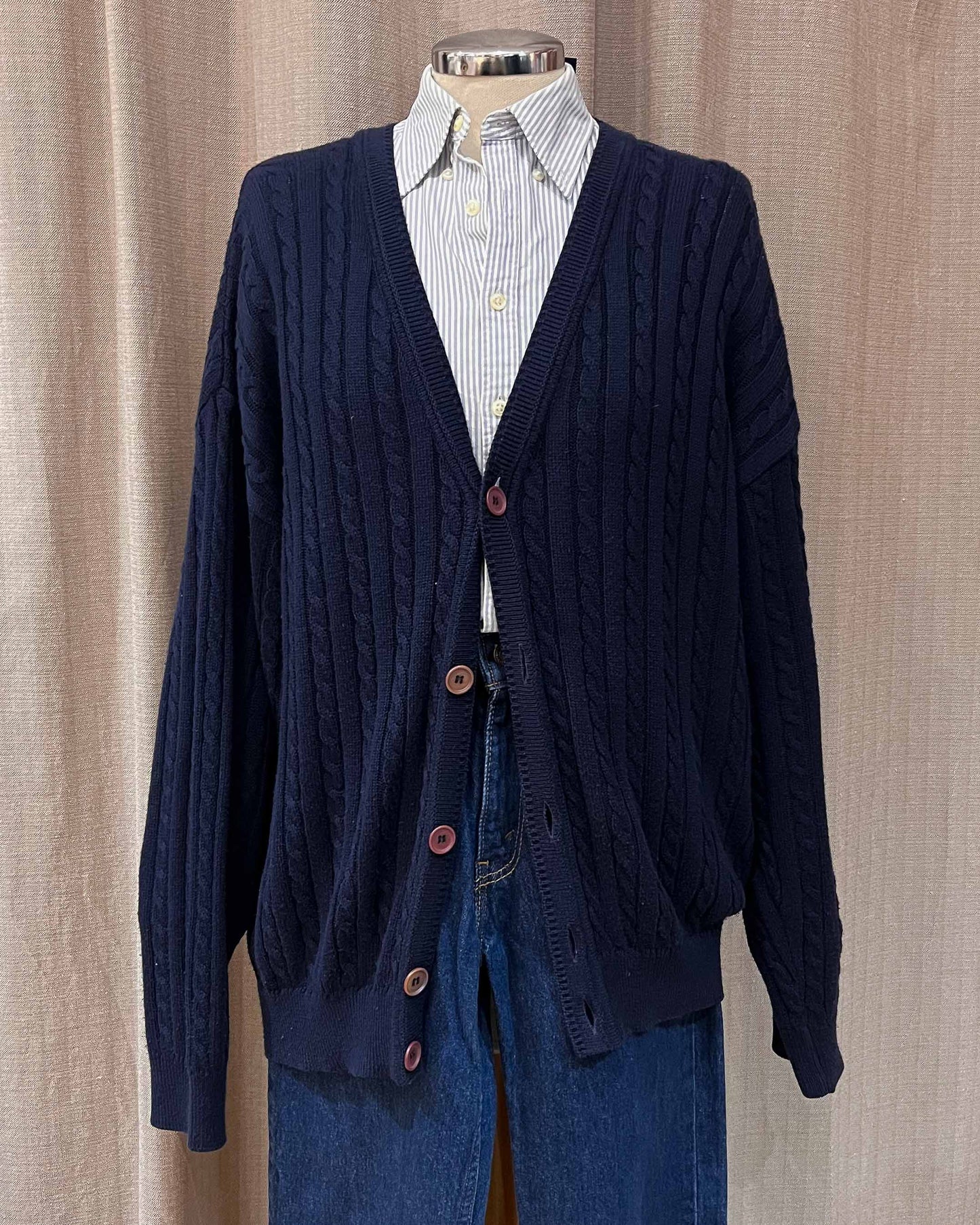 Cardigan A Trecce Vintage - XL