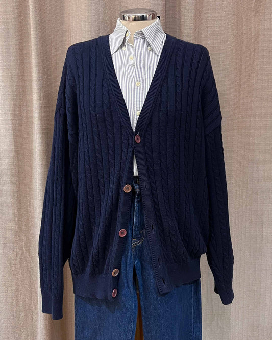 Cardigan A Trecce Vintage - XL