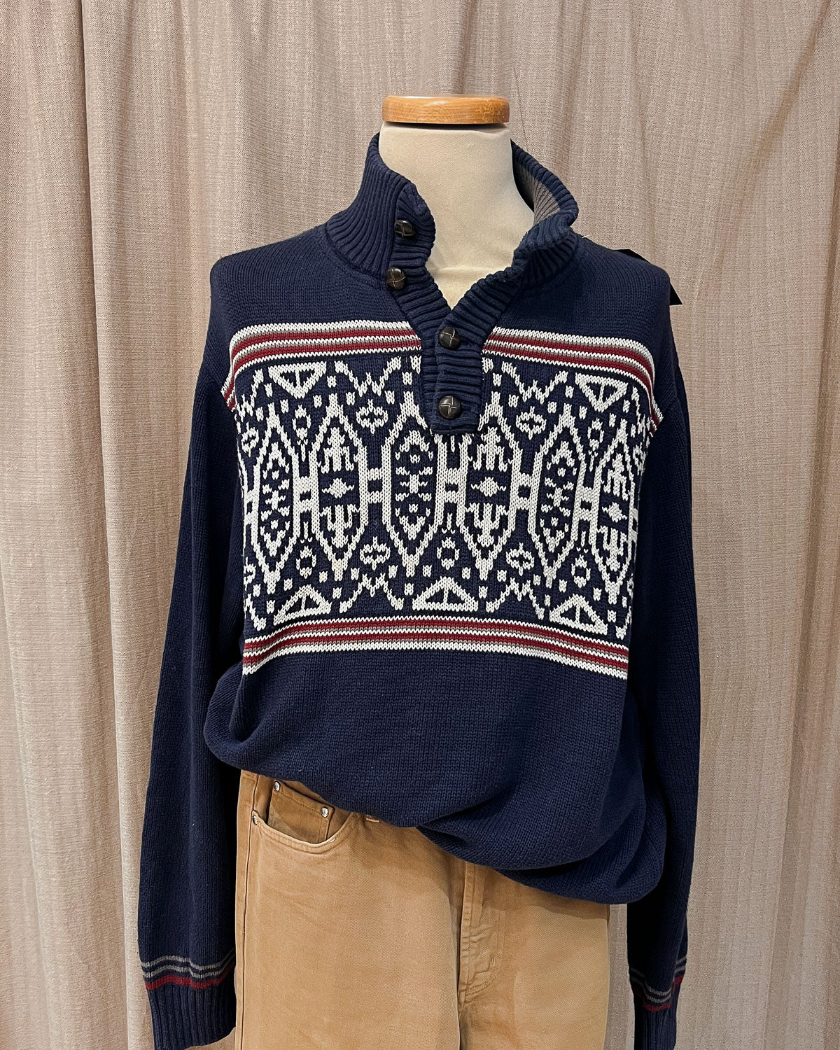 Maglione A Fantasia Con Collo Alto - XL