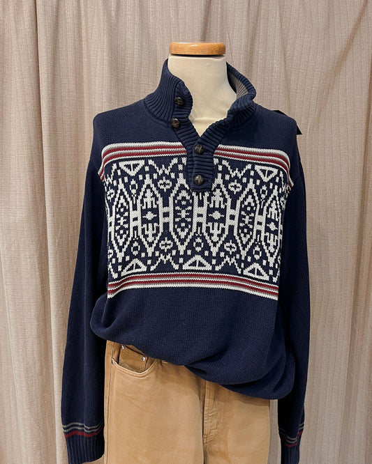 Maglione A Fantasia Con Collo Alto - XL