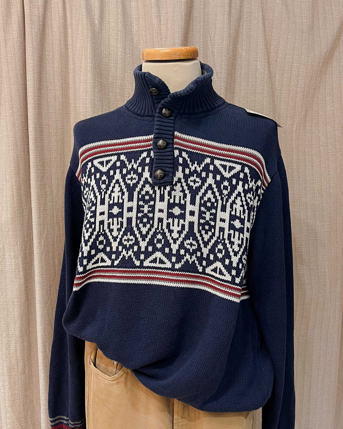 Maglione A Fantasia Con Collo Alto - XL